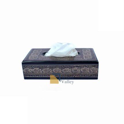 Tissue Box Black Lacquer Art