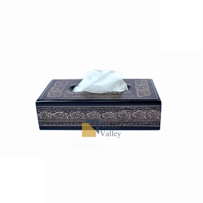 Tissue Box Black Lacquer Art